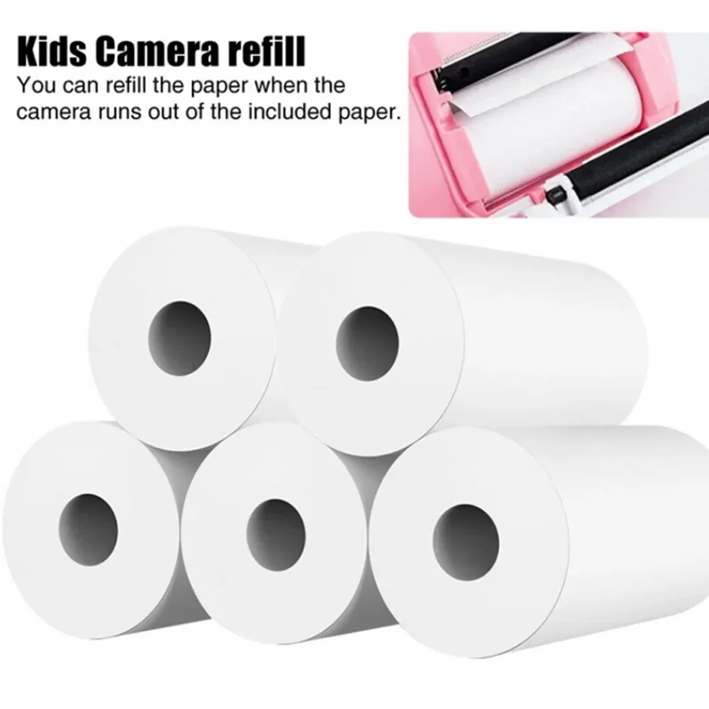 Printing Label Sticker Thermal Paper MINI Self-adhesive For Mini Printers Pose Machine Kid Camera 57mm Width Rolls