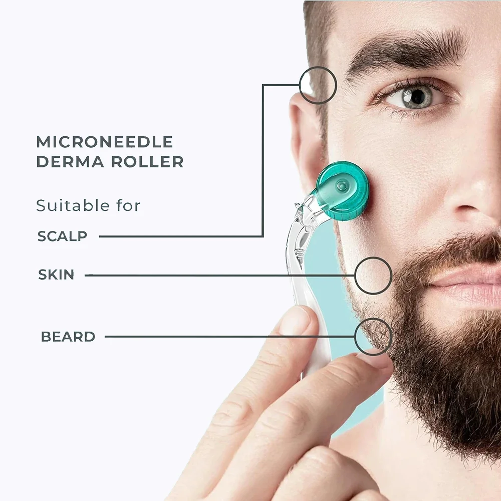 DRS 192 Hair Growth Derma Roller 192 Needles Face Skin Beard Care Tool For Women and Men scalp deep Nourishing massager