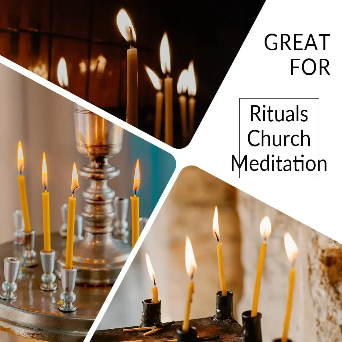 50 Candele In Cera D'Api Pure - Sottili E Alte Per Festività E Decorazioni - Foto 11