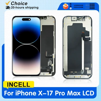 Display LCD INCELL con Touch 3D per iPhone 11 12 13 14 15 16 17 Pro Max 15 Plus, Schermo Digitalizzatore per iPhone X XR XS Max 12 Mini