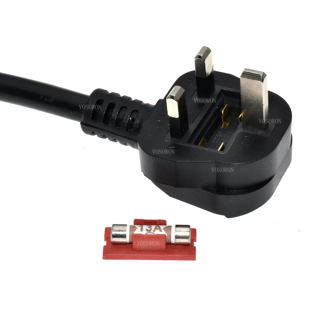 UK to CEE7/3 유럽 슈코 암 소켓 익스텐션 코드, 영국 BS1363 플러그, 유럽 EU CEE7/3 2 핀 소켓 전원 케이블, 1 피트 30cm