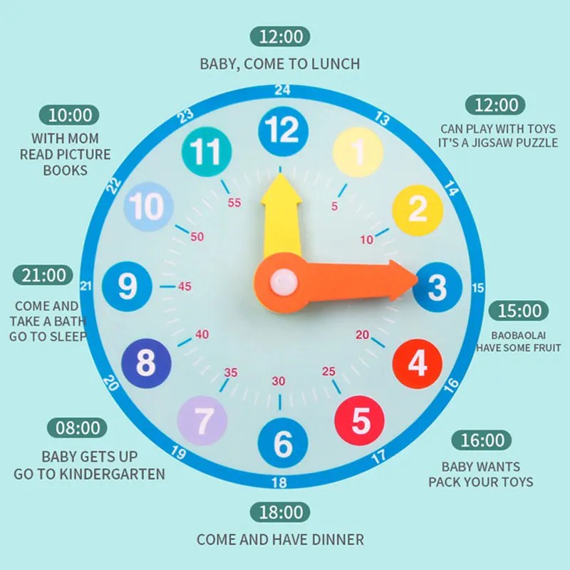 Children Dinosaur Wooden Calendar Clock Educational Toys Montessori Educational Learning Time Weather Week Cognitive Parish Toys 3