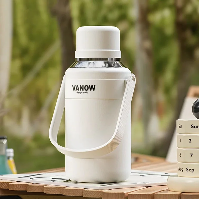 

Элегантный чайник, вакуумная Изолированная охлаждающая чашка 900 мл/1200 мл/1500 мл, портативный чайник из нержавеющей стали для кемпинга на открытом воздухе