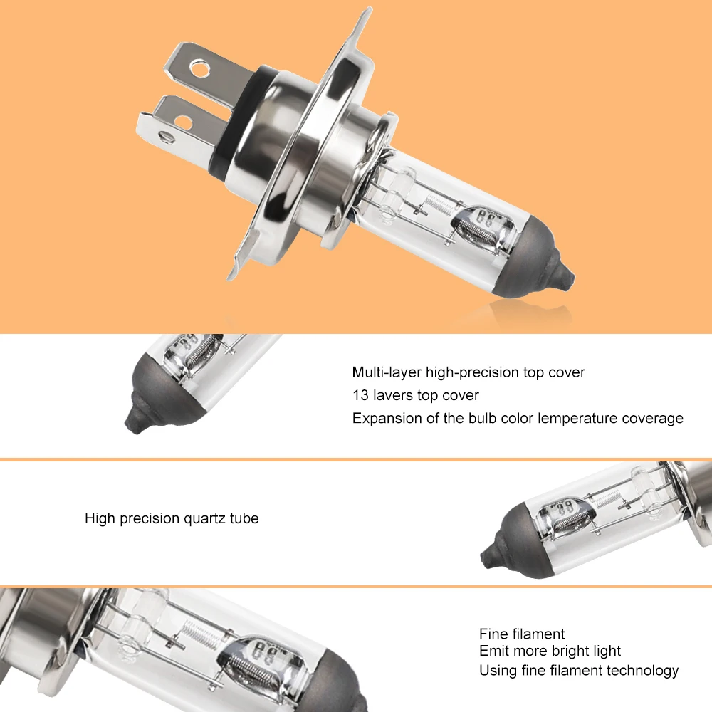 Stellen Sie 2 Birnen für Auto 12V h4 Xenon ein