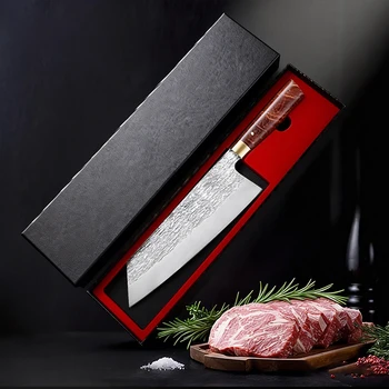 Professional chef knife with box. Kitchen Japanese-style knife. Hand-forged from high-chrome carbon stainless steel Chefs knife 1