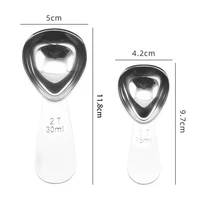 Stainless Steel Coffee Spoons Coffee Measuring Scoop with Graduated Measuring Spoon 15ml/30ml Beans Tea Sugar Barista tools 6
