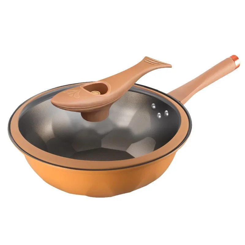 Transparent Glass Micropressure Wok Multifunctional Flat Bottom Nonstick Titanium Health Pot Panela De Pressao El&eacute;trica