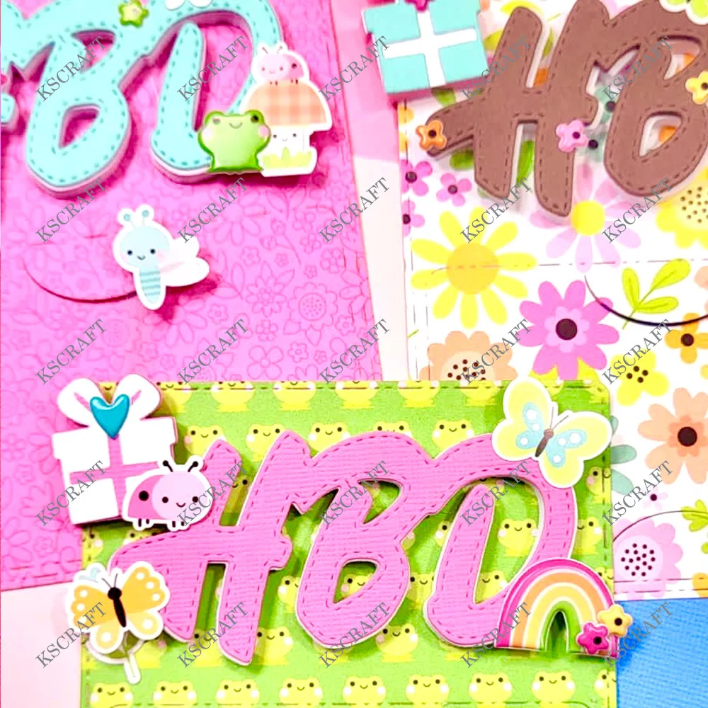 KSCRAFT 기프트 카드 홀더 DIY Scrapbooking 장식 엠보싱 DIY 종이 카드를위한 다이 스텐실 절단