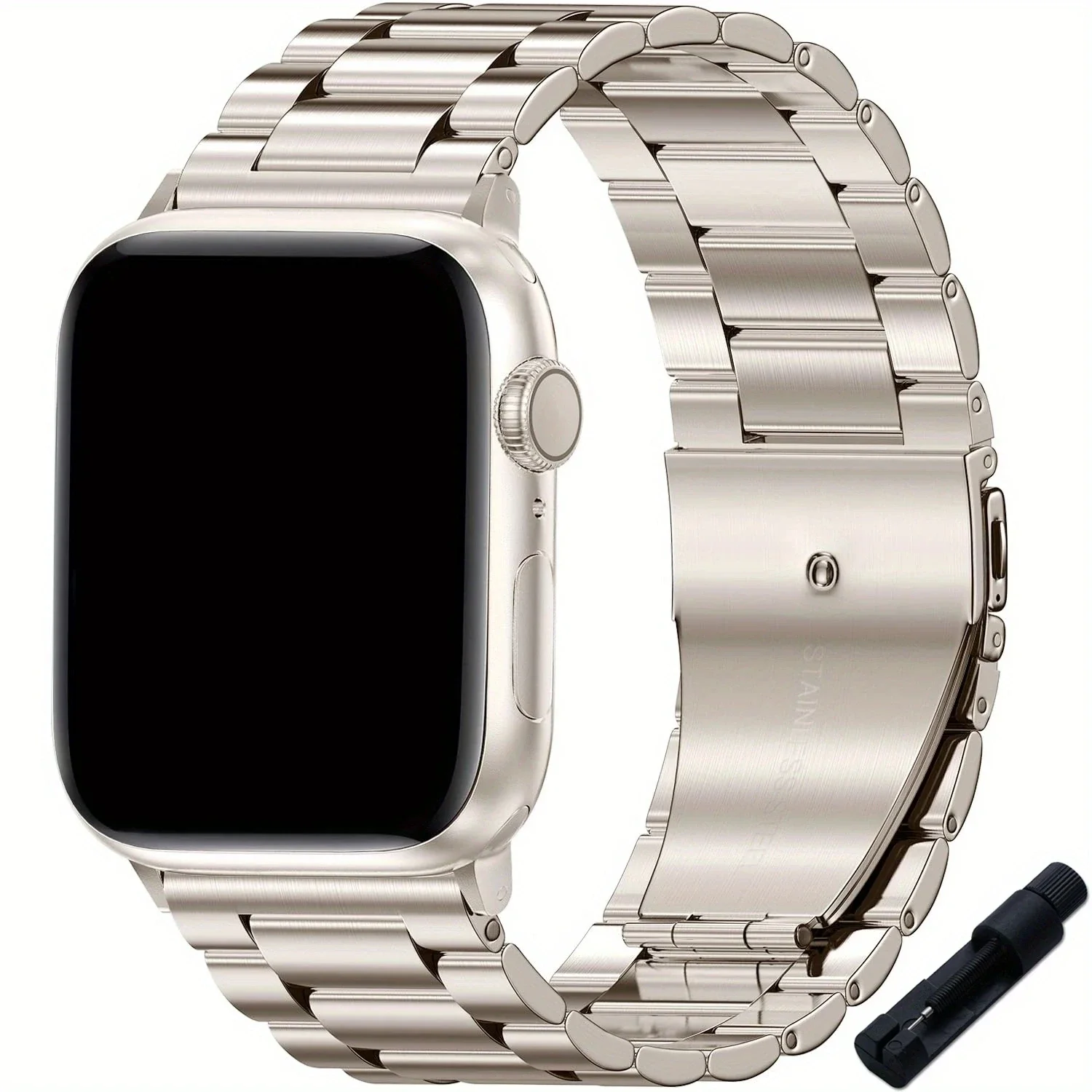 Premium Stainless Steel Watch Strap - Elegant Metal Bracelet Replacement