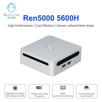 GenMachine AMD 5600H Mini PC Windows 11 3.3GHz Up to 4.2GHz 2*DDR4 Max Support 64GB RAM Gaming Pc WIFI6 Diy Gaming Computer 1