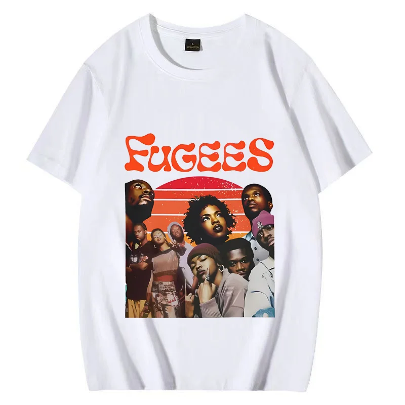 

Fugee 90s Vintage Graphics T Shirt Men Women Casual Hip Hop streetwear Oversized Tops Short Sleeve 100% Cotton Unisex Tee shirts