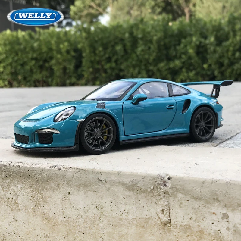 

WELLY 1:24 Porsche 911 GT3 RS Alloy Sports Car Model Diecast Metal Toy Racing Car Model High Simulation Collection Children Gift