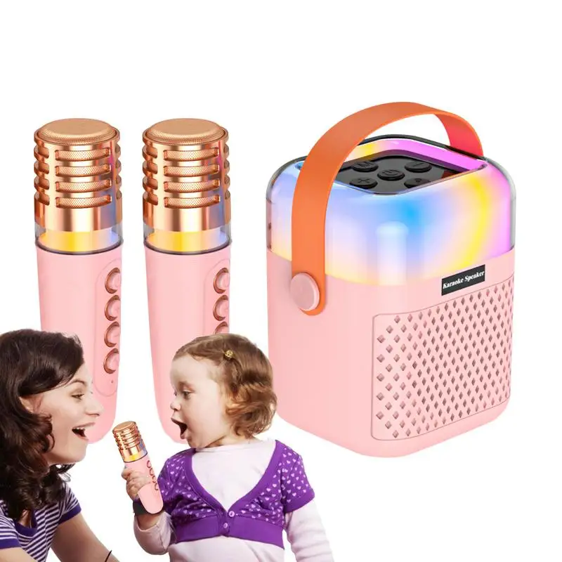 Kids Karaoke Machine For Girls Small Karaoke Singing System Portable Outdoor Speaker Singing System With 2