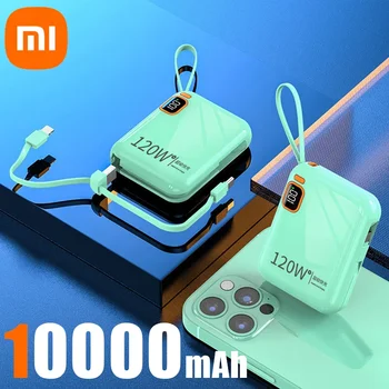 Xiaomi 120W Fast Charging 50000mAh Large Capacity Portable Power Bank Cable Two-way Mini Powerbank for iPhone Samsung Huawei 9
