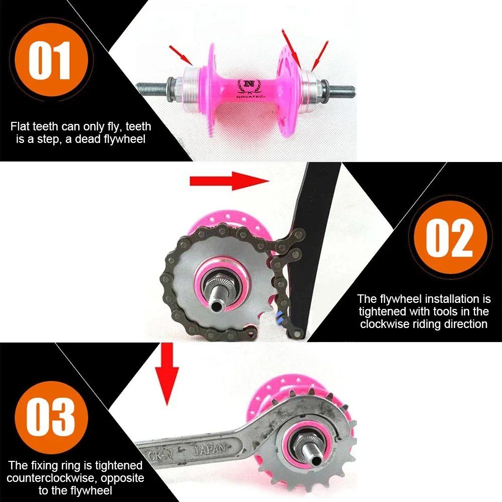 Description Picture 5 of item13T/14T/15T/16T/17/18T Fixed Gear Bicycle Wheel Cogs Sprocket with Lock Ring Cycling Accessories for Fixed Track Bike Hub