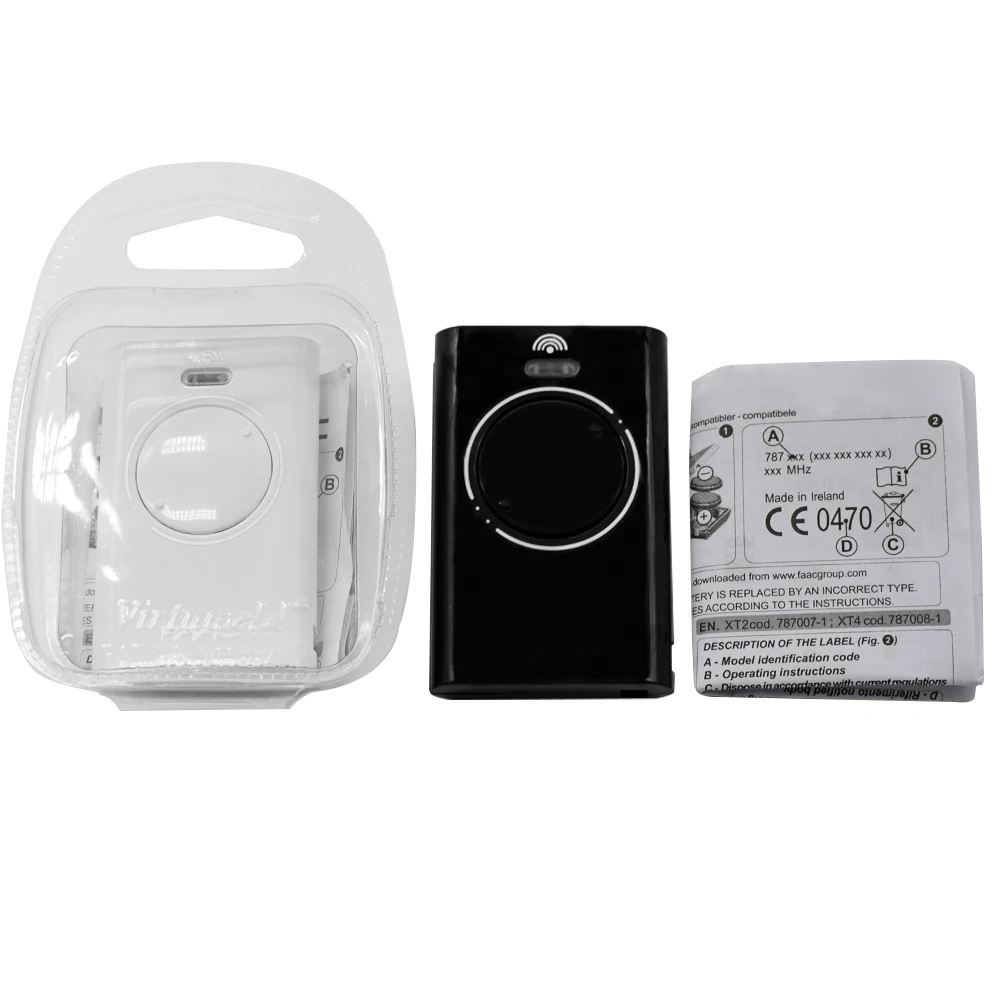 FAAC XT2 868 SLH TÉLÉCOMMANDE 2 CANAUX NOIRE