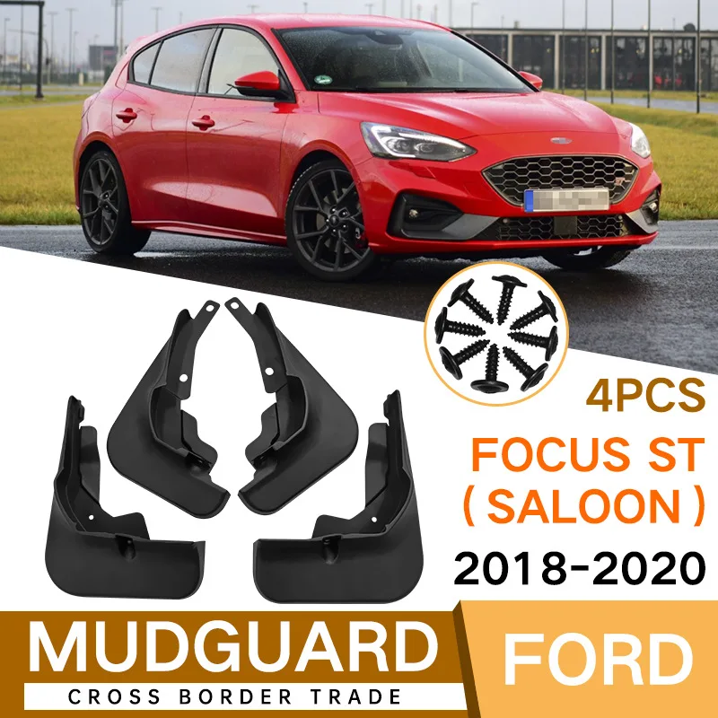 Flaps de lama do carro para Ford Focus ST Saloon 2018-2020, Splash Guards, Fender, Mudflaps, Acessórios Exteriores Automotivos, Autopeças