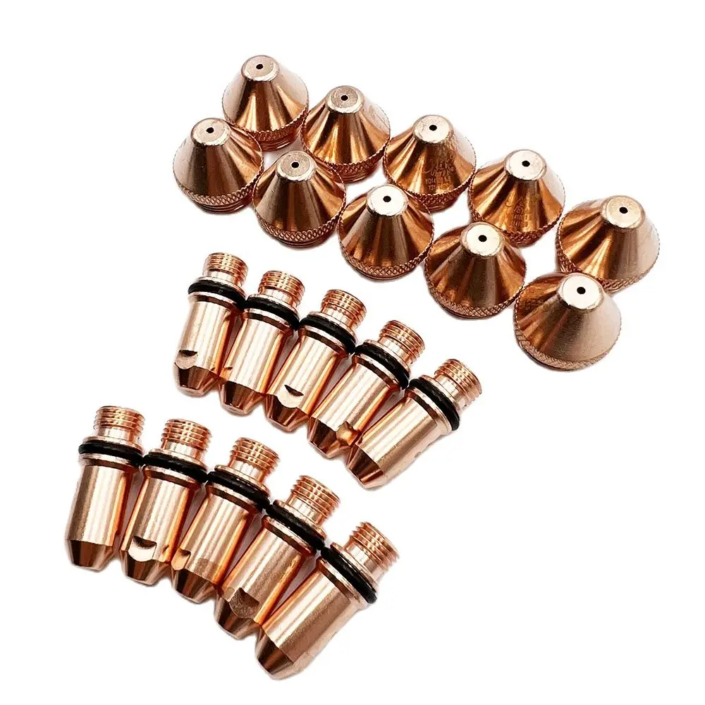 10pcs YS141028 Nozzle Tip And 10pcs YS141027 Electrod Fit YS-200A YS200 200A YS200A Water Cooled Plasma Cutting Torch Consumable 10pcs nozzle and 10pcs electrode high frequency air cooled plasma cutting torch 50a sg51