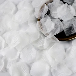 100pcs Romantic Silk Rose Petals for Wedding and Party Decoration - Pink and Red (White)