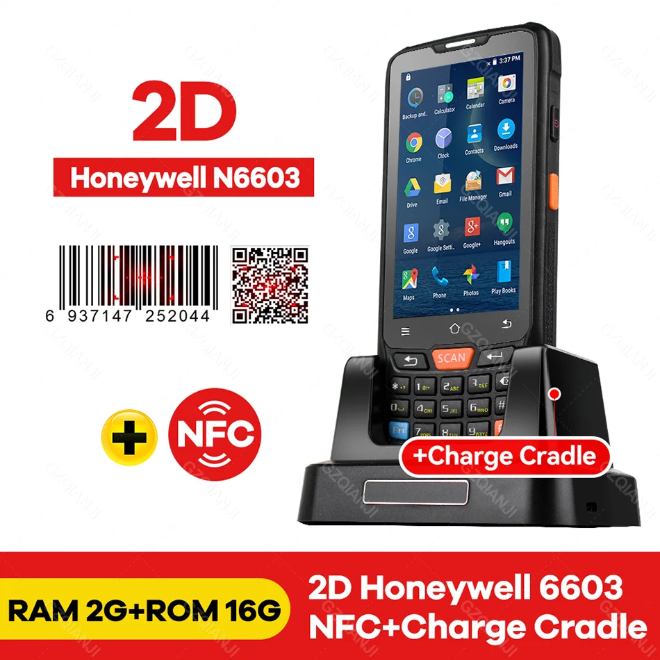 Android 8.1 PDA Rugged Handheld Terminal PDA Data Collector Honeywell 1D 2D QR Barcode Scanner Inventory Wireless 4G GPS barcode scanner