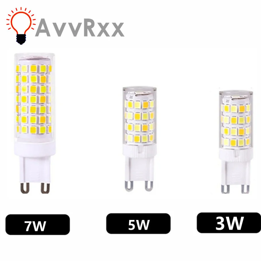 

AvvRxx LED Bulb 3W 5W 7W G9 Light Dimmable AC 220V Lamp SMD2835 Spotlight Chandelier Lighting Replace Halogen Lamp