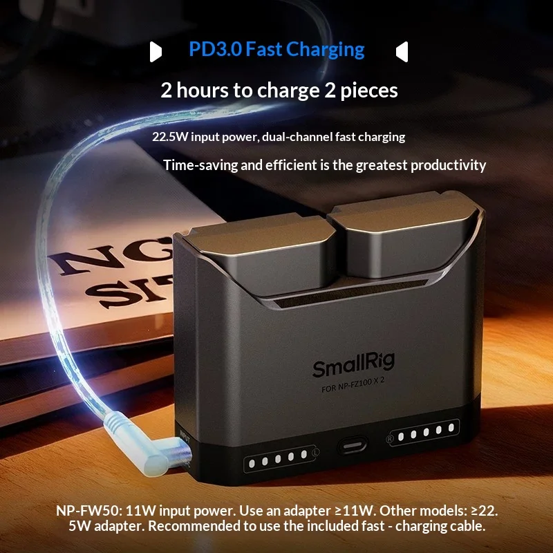 스몰리그 카메라 배터리 충전기 NP FZ 100 FW50 LP E6NH EN-EL15c, , 캐논, 니콘, 파나소닉 호환