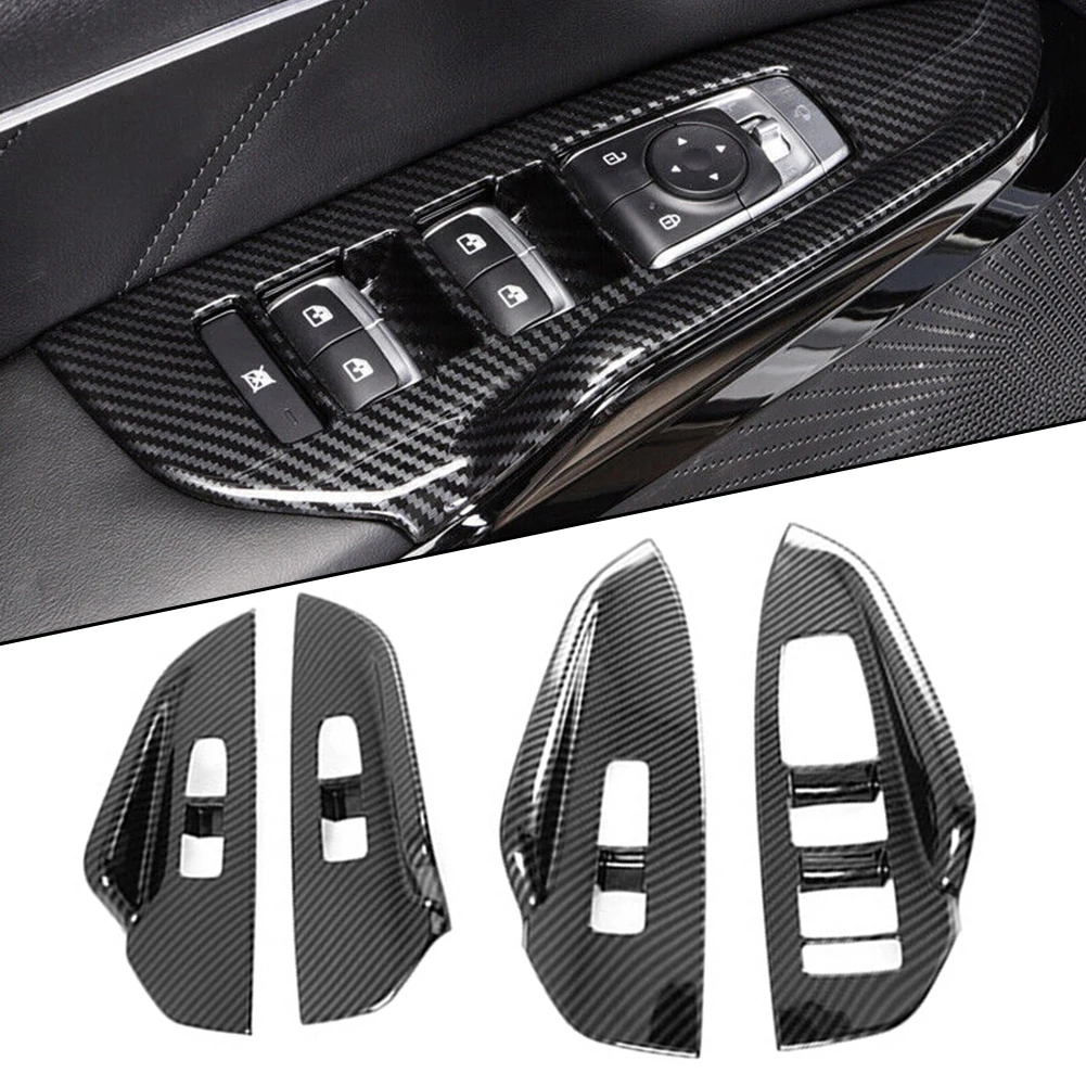 thumbnail image 2 of WKFBIFLY Compatible With Ford Kuga Escape 2020-2022 2023 2024 Carbon Car Inside Door Window Lift Switch Button Panel Cover Trim Interior Accessories (Color : ABS Matte Color 2 of 10