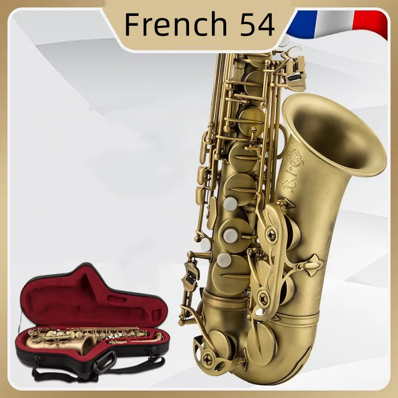 TOP Eb Alto Saxophone Vintage Style E-flat Sax Professional Brass Music Instruments with Case Sax Accessories