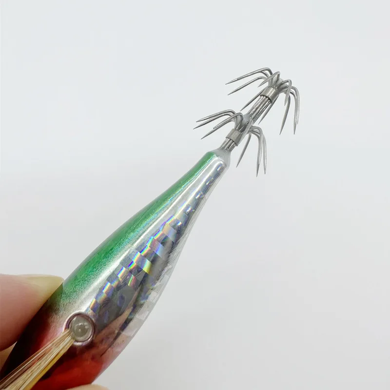1/3pcs Aggie Horizontal Egi Squid Baits Webfoot Octopus Egi Octopu Shrimp Fishing Lure Luminous Cuttlefish Wood Shrimp Bait 문어에기