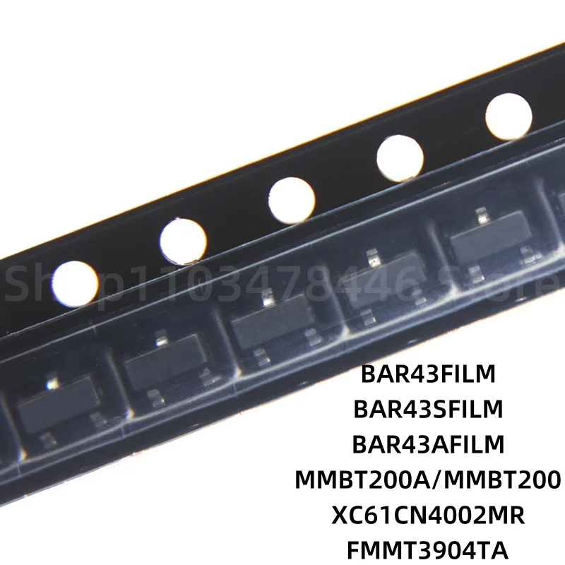 

100 шт. BAR43FILM BAR43SFILM BAR43AFILM MMBT200A/MMBT200 XC61CN4002MR FMMT3904TA SOT23