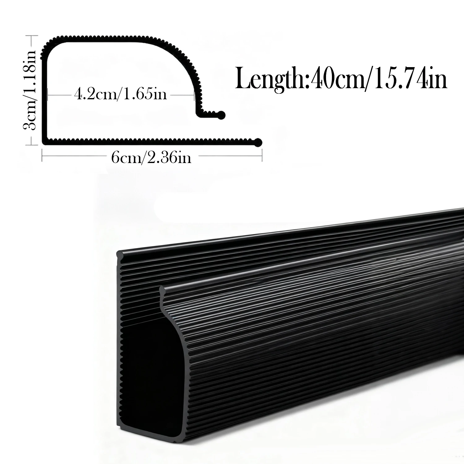 Self-Adhesive Under-Desk Cable Organizer - 40cm, Easy Installation, No Drilling Required