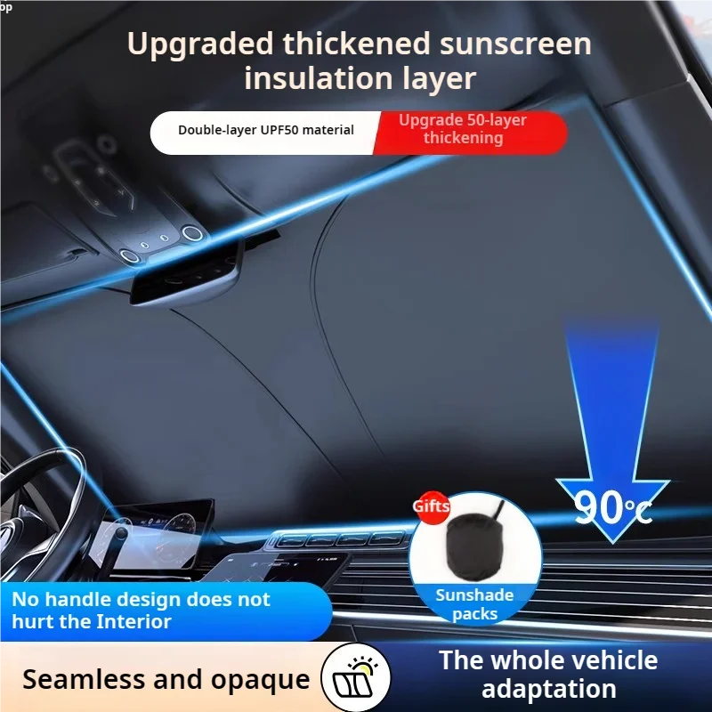 for Windshield Sun Shade, Car Sunshade Cover UV Block Car Front Window with Foldable Sun Shade Cover Cool