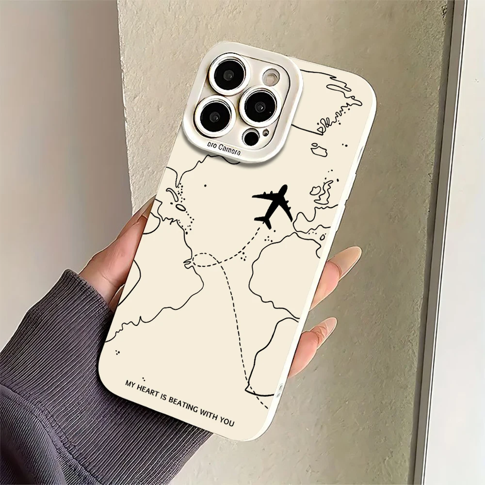 Travel Pattern Silicone Phone Case Cover