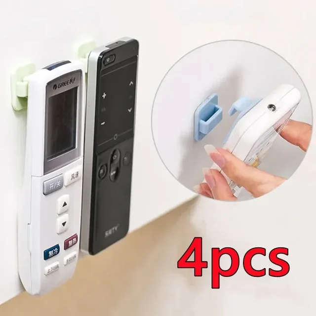 Organization Plastic Air Hanging Sticky Wall Holder Remote 2 for Set Conditioner Hook Plastic Storage Control Key Rack TV