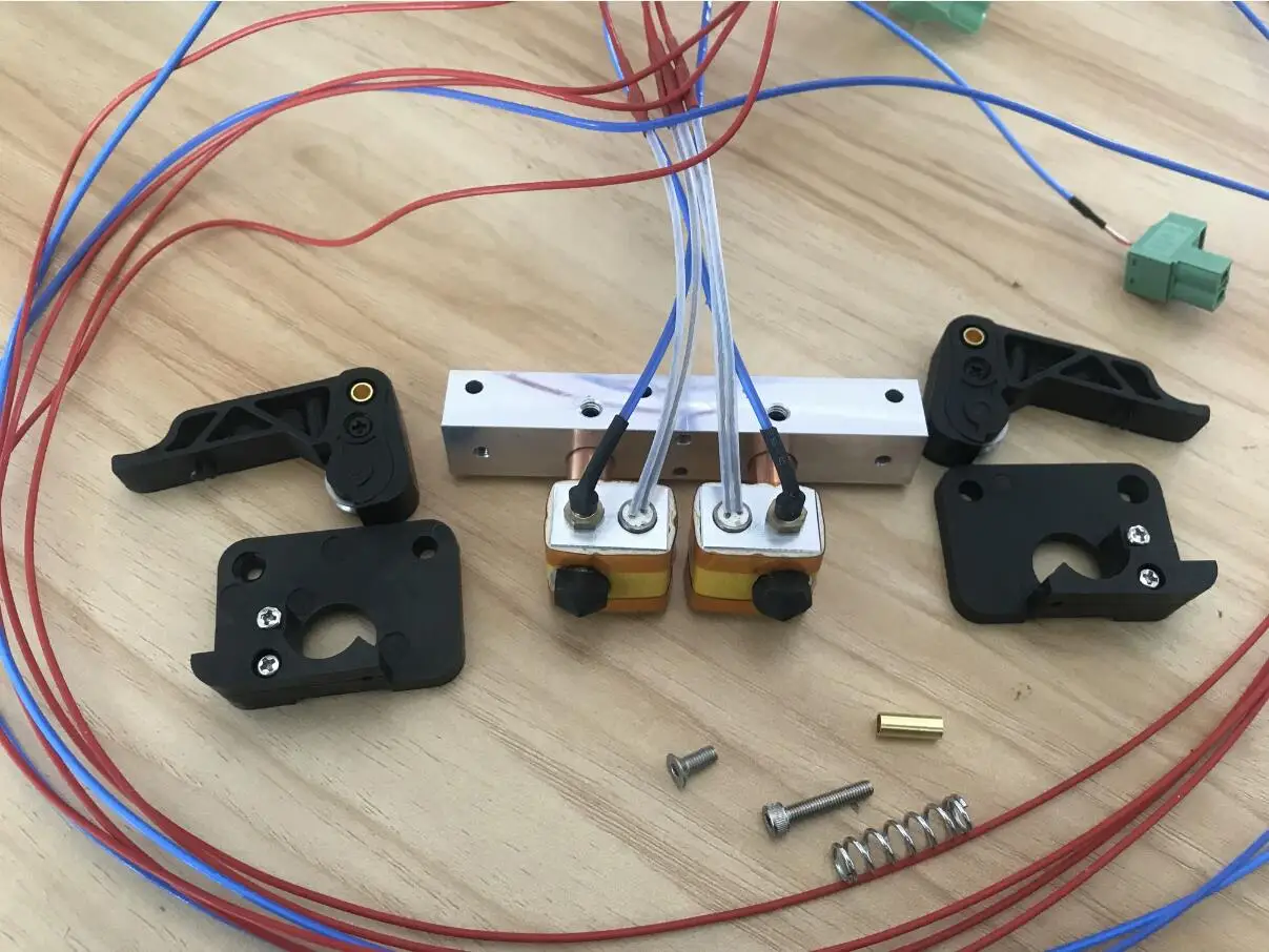 An All Metal Aluminum Block With Wires For Qidi Xpro 3d Printer 3d