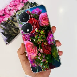 Custodia per telefono in silicone morbido con gattino e farfalla dipinti