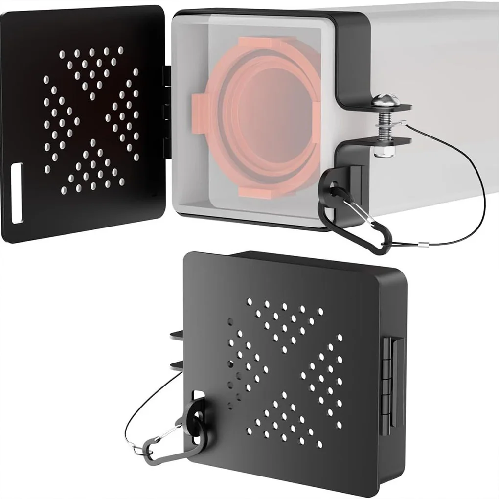 2 Sets RV Bumper End Caps, Aluminum RV Sewer Hose Storage Cover with No-Insect Vent Holes for 4in Square Camper Bumpers