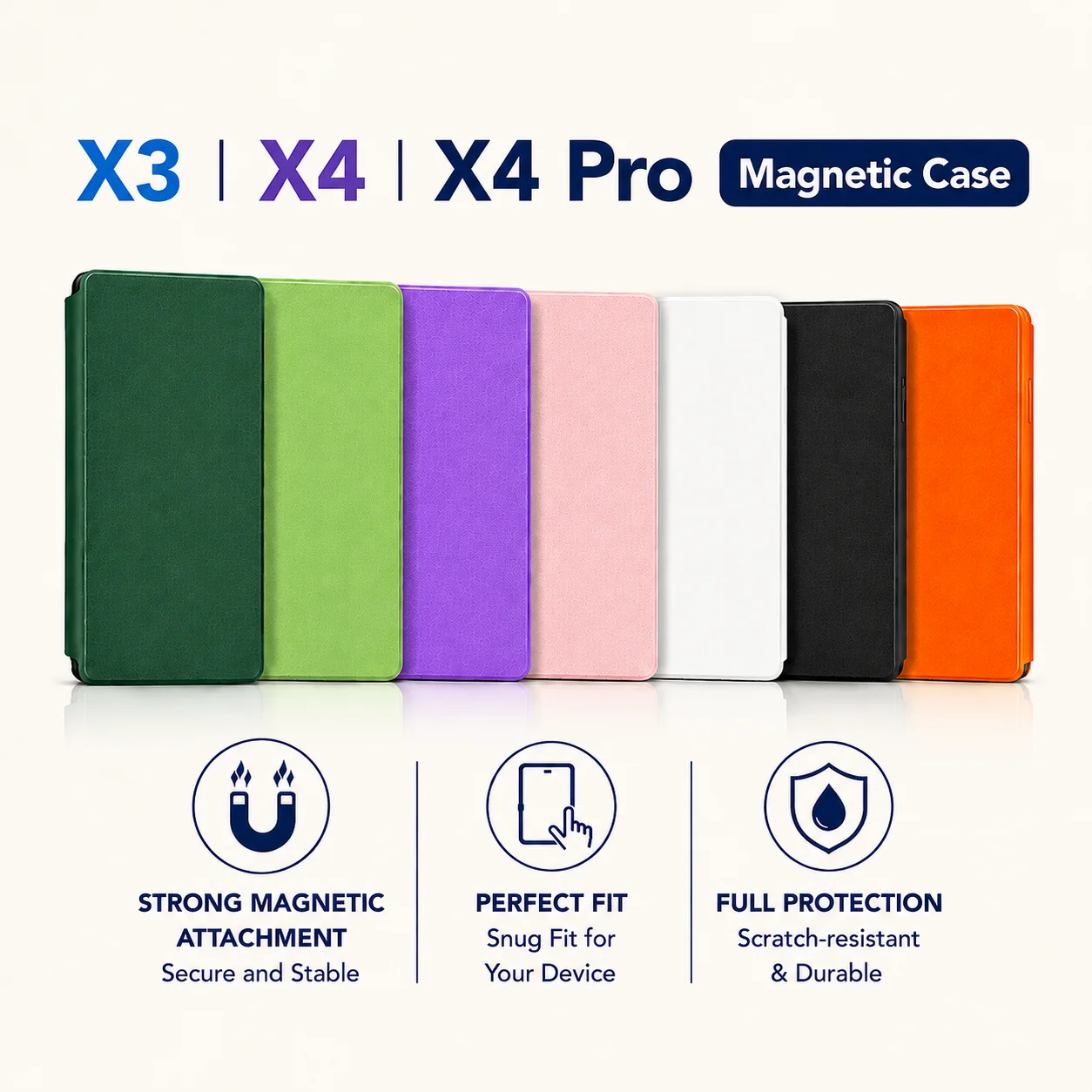 XTEINK Magnetic Slim Shockproof E-Reader Protective Cover - Strong Magnetic Design, Available in Multiple Colors