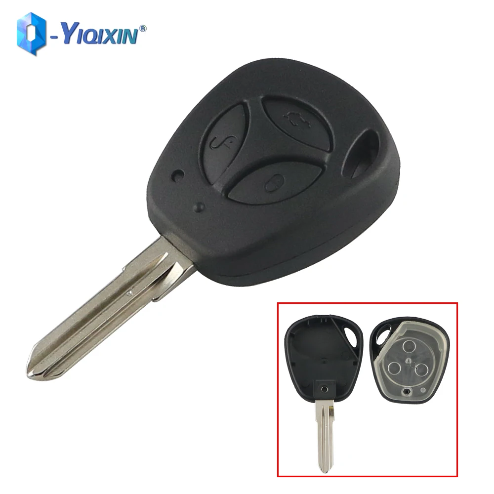 YIQIXIN 3 Buttons Remote Car Key Shell For Lada Vesta Granta Priora Kalina Replacement Smart Control Fob Case Cover Uncut Blade yiqixin ews system car remote control key for old bmw mini cooper s r50 r53 2005 2006 2007 fob shell 315 433mhz hu92 uncut blade