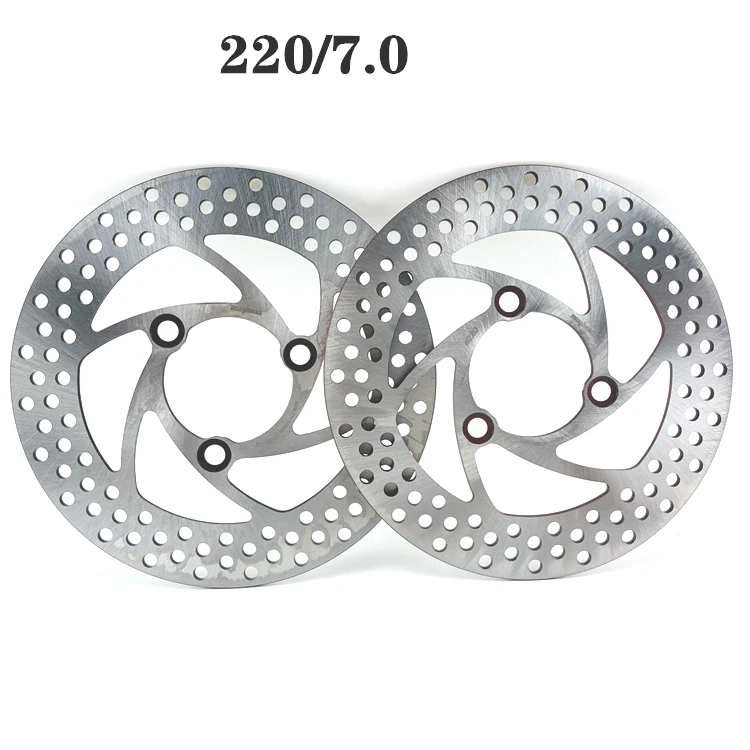 220mm 3 Hole Brake Disc Hole Spacing 70mm Stainless Steel Front Rear Rotor Disks For Universal Motorcycle Scooter Dirt Bike ATV