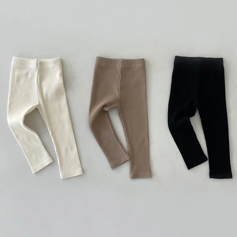 

1-3 Year Girl Stretch Leggings Letters Baby Kids Leggings Autumn Clothes Pants Toddler Child Soft Knitted Pants Trousers