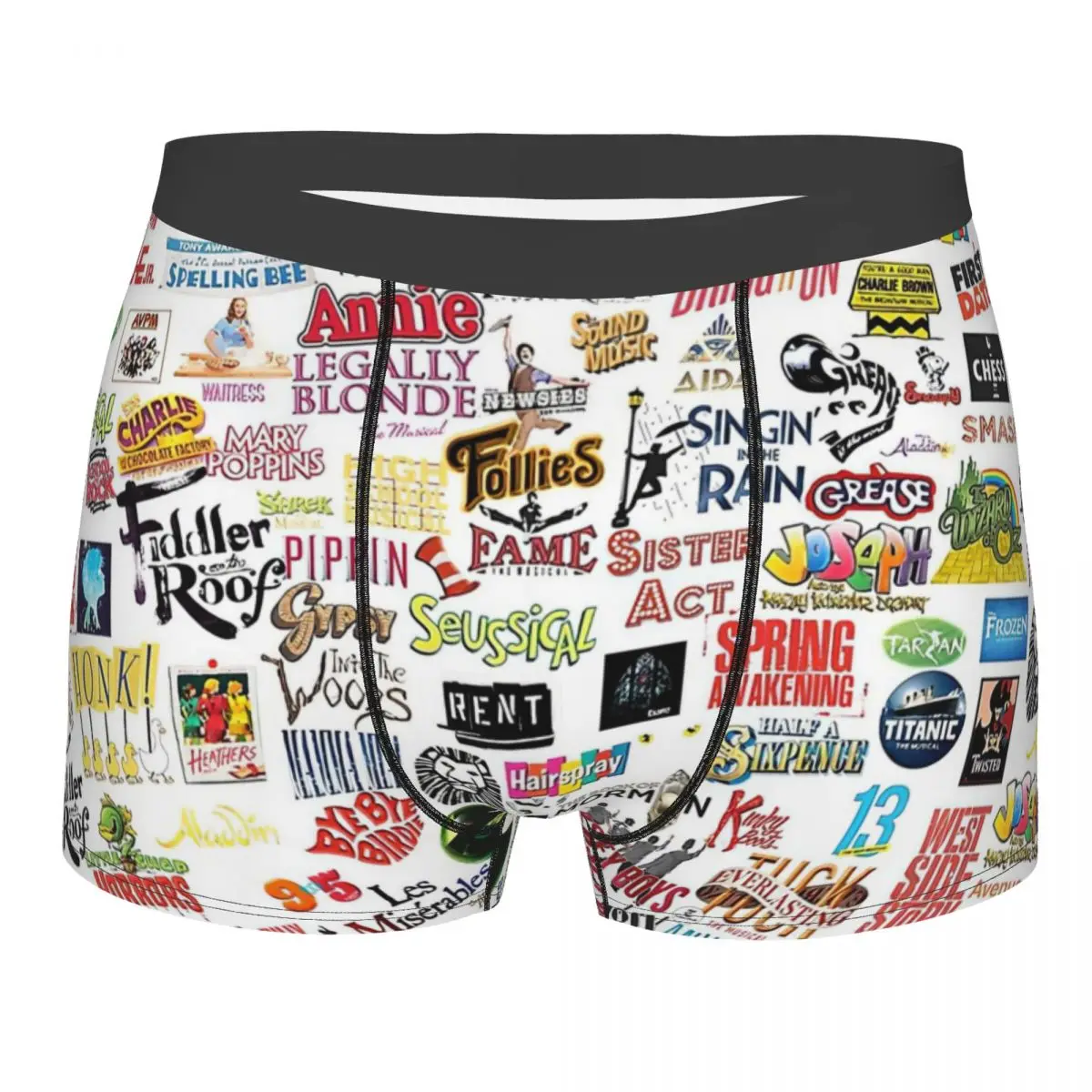 

Musical Logos Underpants Breathbale Panties Male Underwear Print Shorts Boxer Briefs