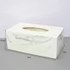 Nordic Marble Texture Resin Tissue Box Creative Decoration Home Living Room Bathroom Accessories Supplies Dining Table Paper Box 3