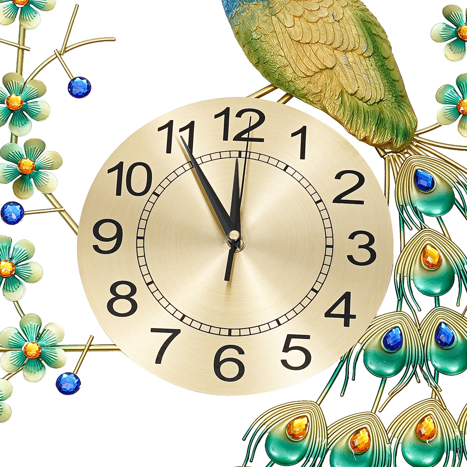 Peacock Wall Clock 75*65cm Exquisite Retro Decorations for
