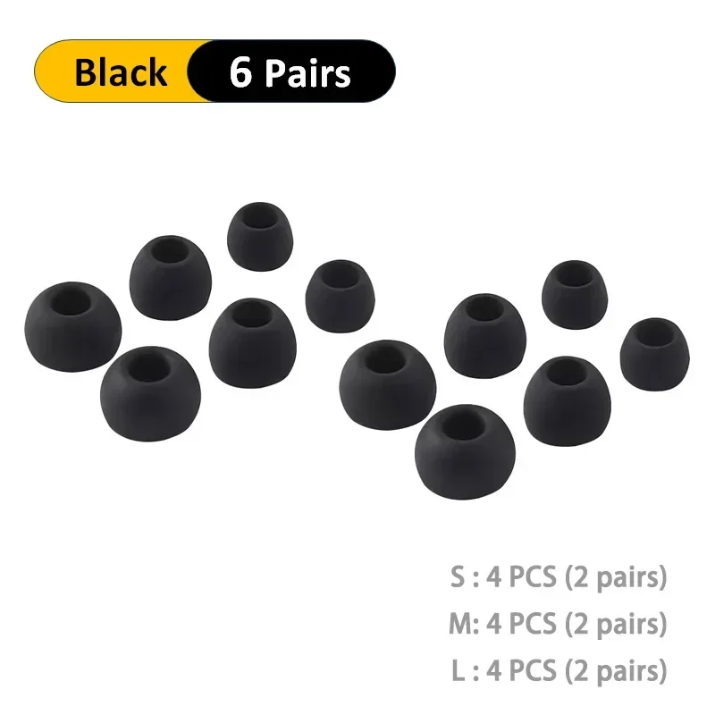 Soft Silicone Replacement Eartips - Comfortable Earbuds Cushions for In-Ear Headphones