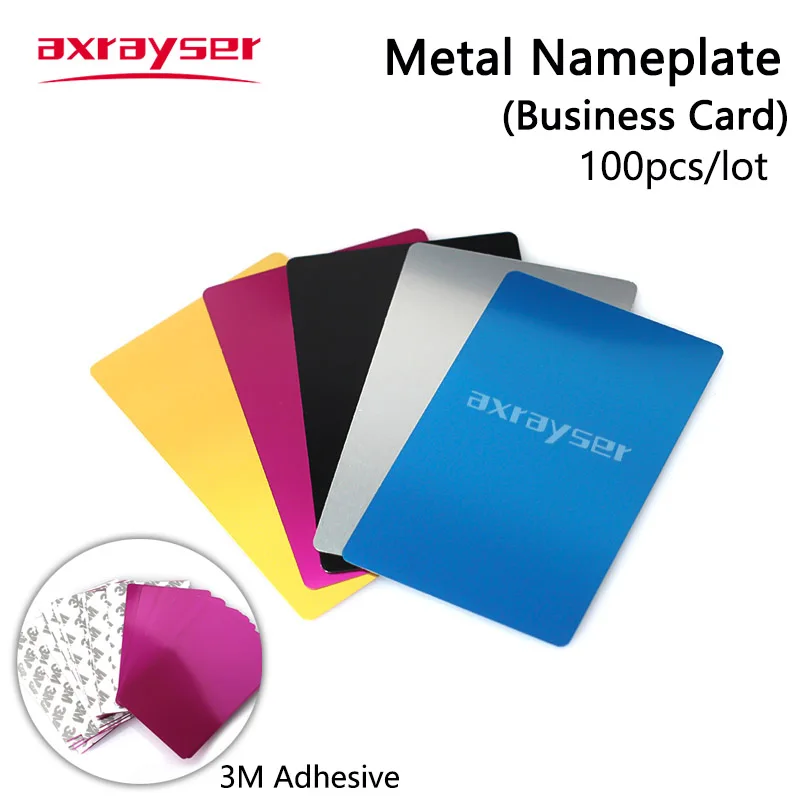 Laser Engraver 100PCS Metal Nameplate Business Cards for Laser Marking Machine
