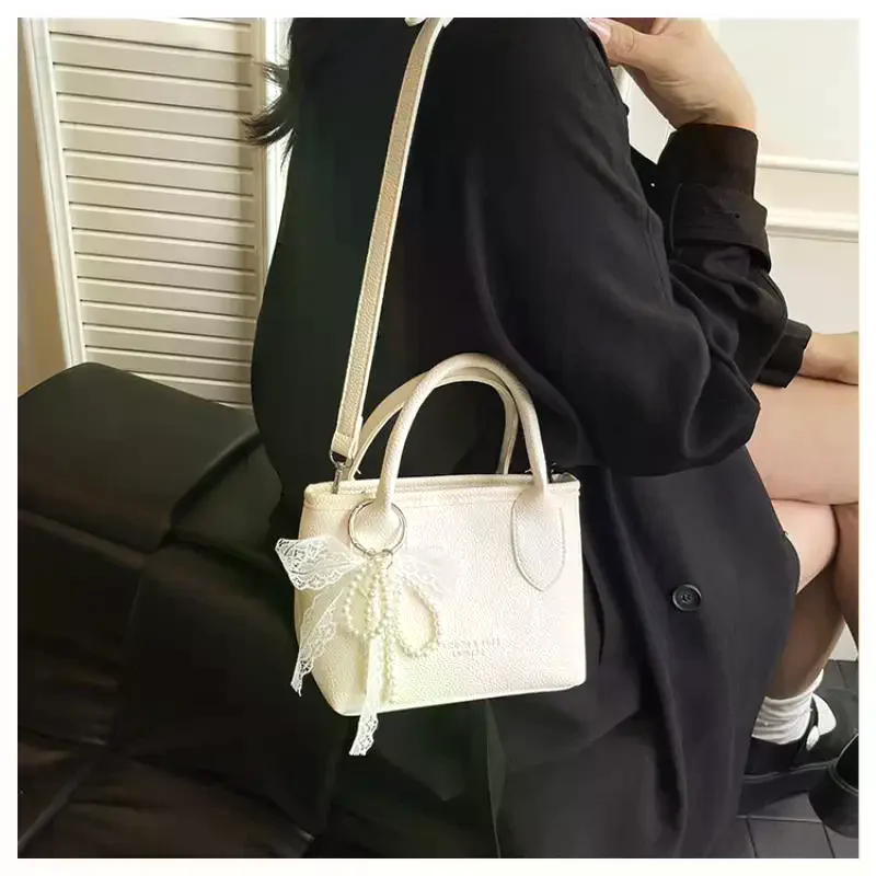 Borse a tracolla semplici e quadrate da donna, tinta unita, versatile borsa a tracolla da donna, borsa casual da donna, borsa tote con tasca per telefono - immagine 4