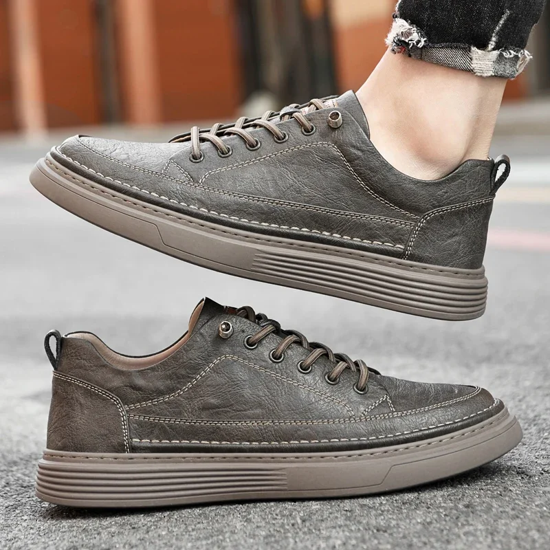 Handmade Brand Men Casual Shoes Genuine Leather Men Flats Soft Oxford Shoes Luxury Quality Outdoor Sneakers mens shoes