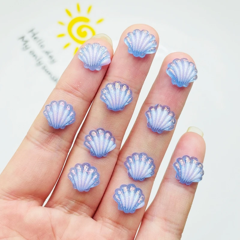 50-Pcs-New-Cute-Mini-Resin-Cartoon-Shiny-Seashells-Flatback-Ornament ...