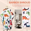 90*75CM Kids Cartoon Haircut Cape Professional Barber Haircut wrap Salon Children Waterproof Cutting Gown Hair Styling Supplies 5